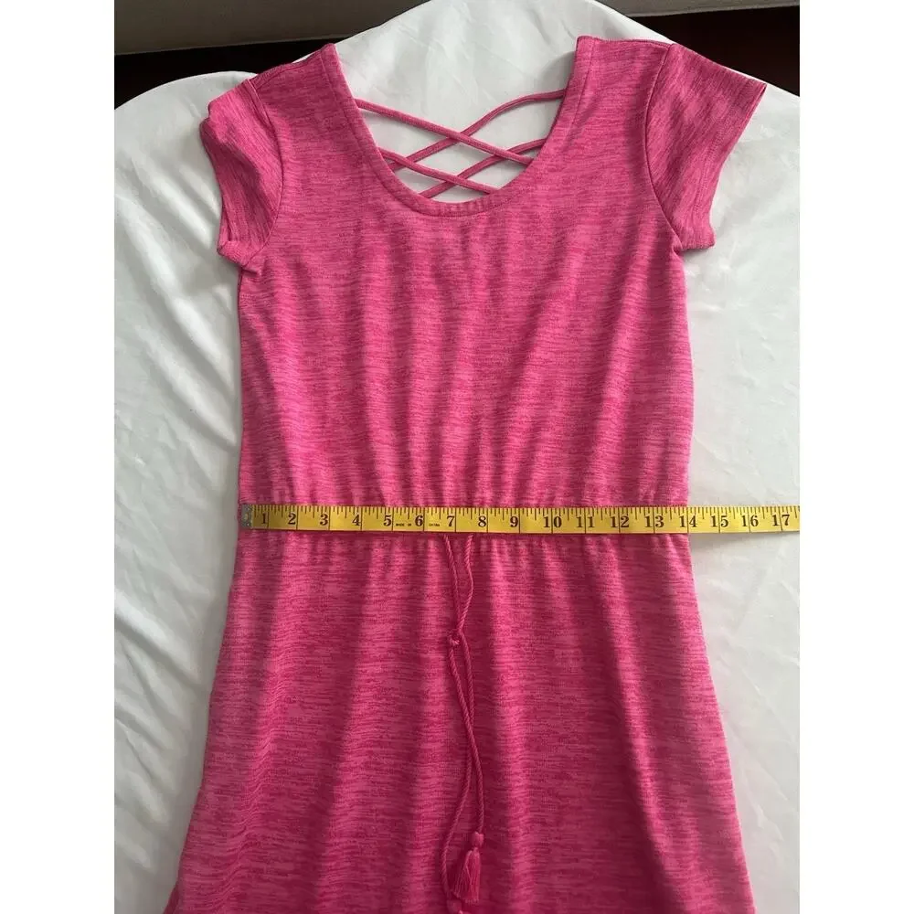 Talbots Soft Drape Jersey Drawstring Maxi Dress Womens Size XS Pink Classic
